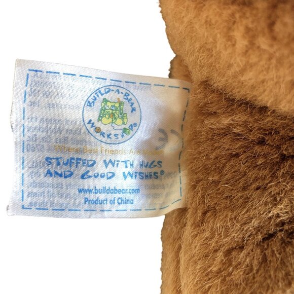 Build A Bear Teddy Bear Picnic Tan Bear Denim Jumper Matching Hat  12 " - Picture 7 of 8